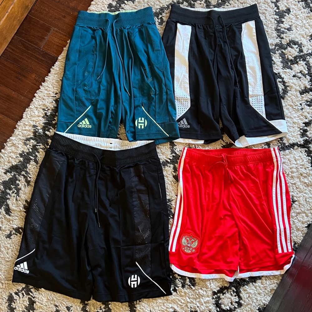 *Adidas Athletic Shorts - Assorted Sizes, Lot of 4 Pairs, NWT